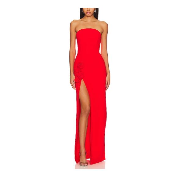 Amanda Uprichard x Revolve 'Wolfe' Red Gown Size M - Picture 1 of 4